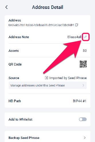 Change Rabby Wallet Name