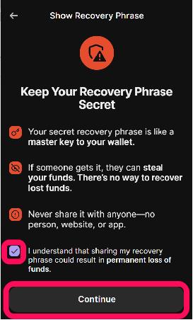 Find Your Secret Recovery Phrase in Phantom Wallet
