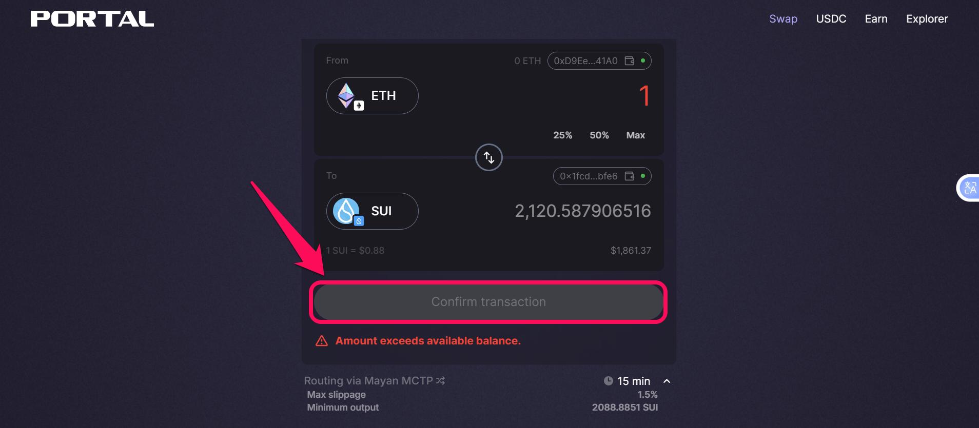 Bridge From Ethereum to SUI Network