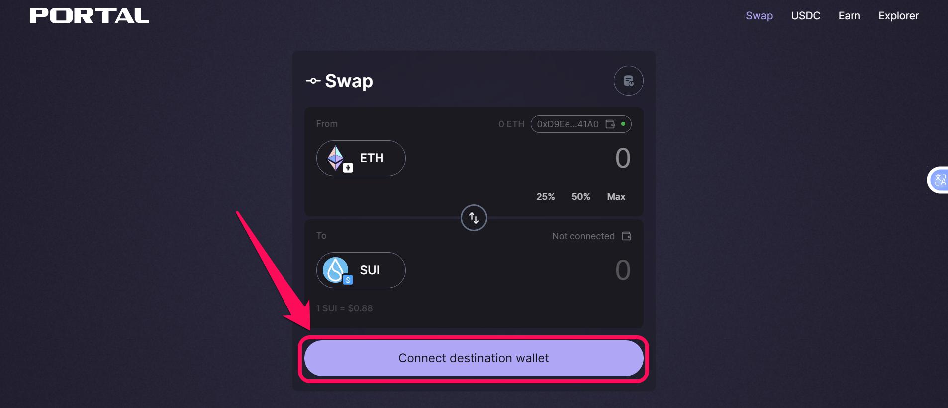 Bridge From Ethereum to SUI Network