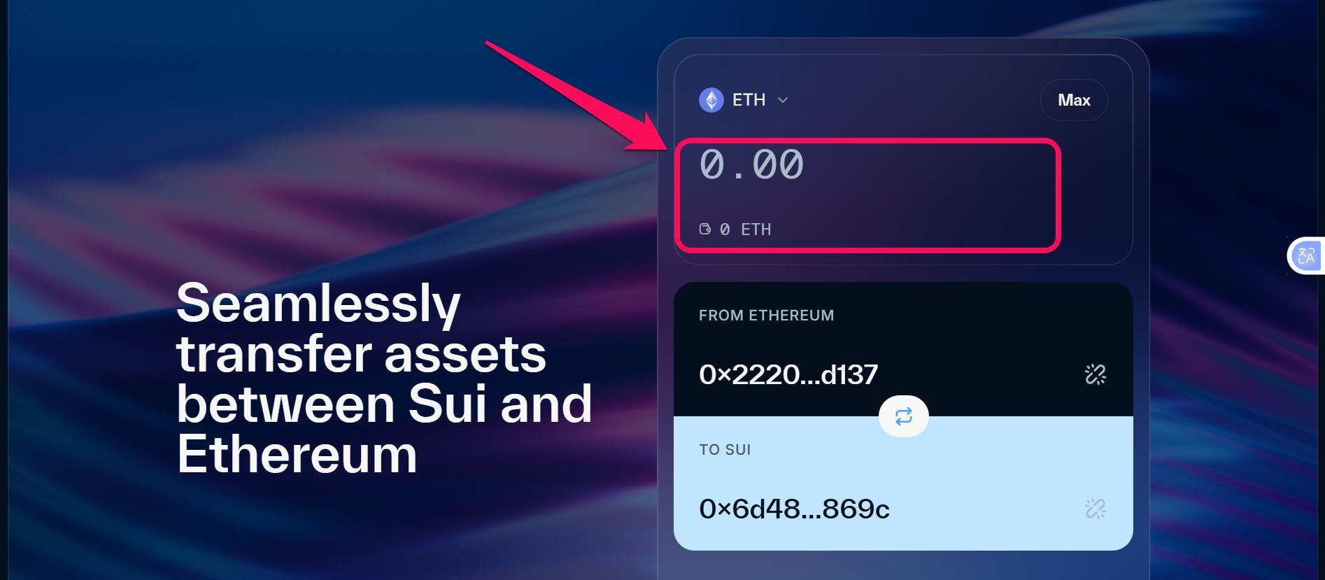 Bridge From Ethereum to SUI Network