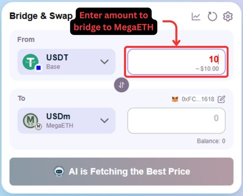 bridge to MegaETH network