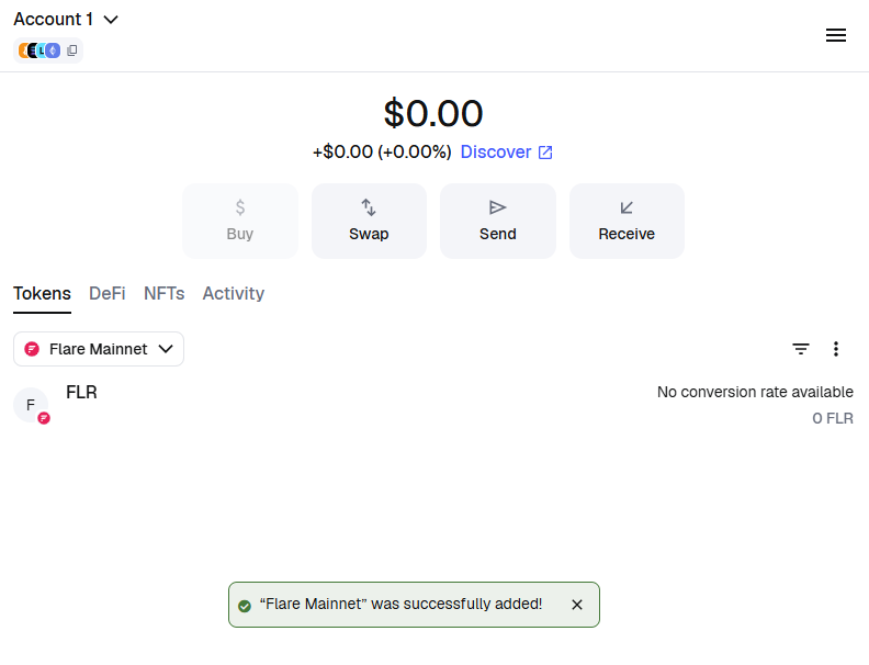 add Flare Network to MetaMask