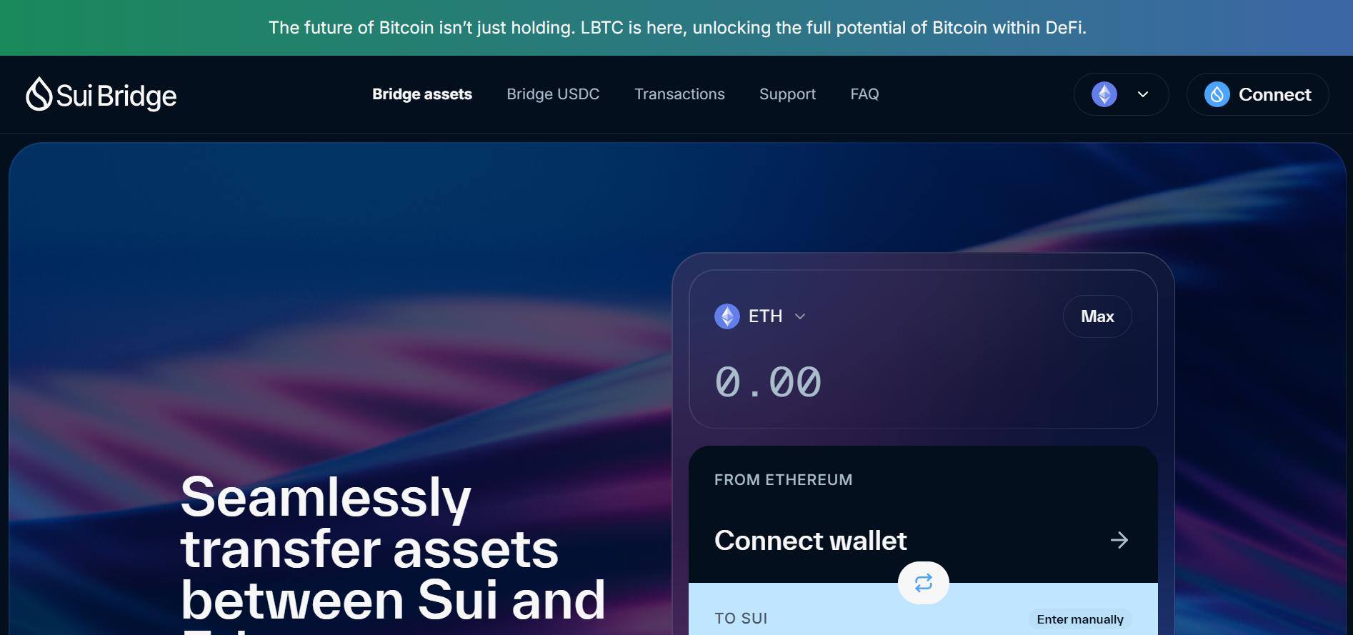 Bridge From Ethereum to SUI Network