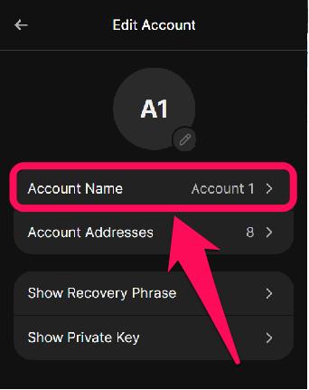 Change Phantom Wallet Name