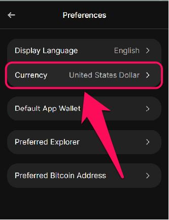 Change Display Fiat Currency in Phantom Wallet