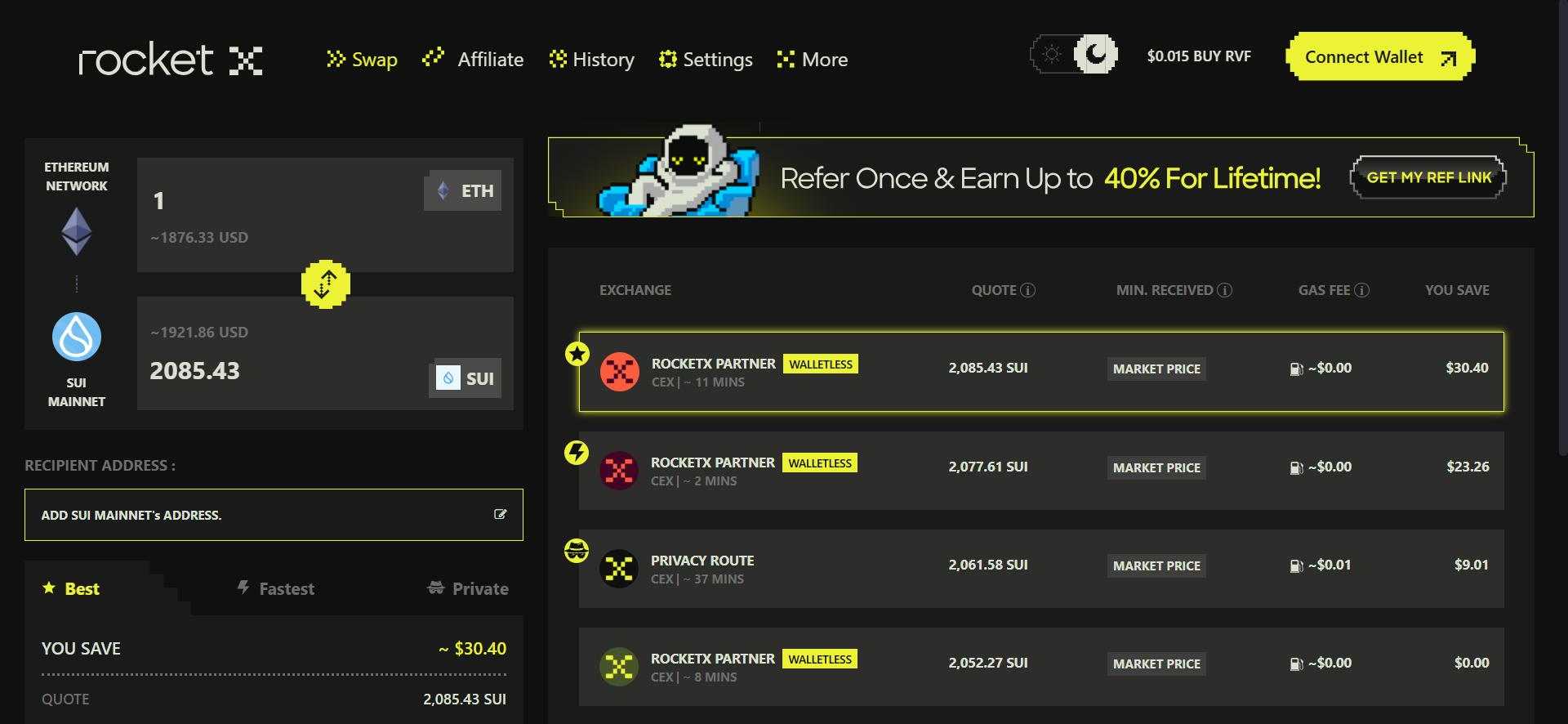 Bridge From Ethereum to SUI Network