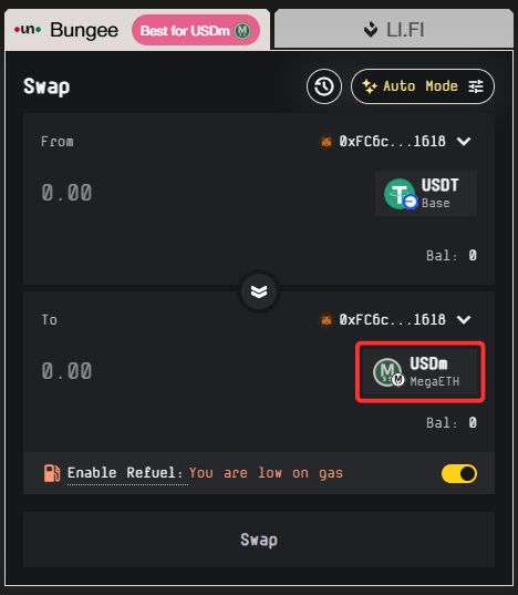 bridge to MegaETH network