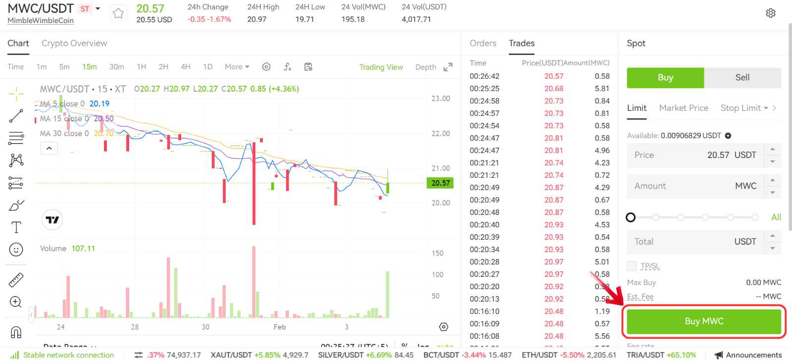 Buy MimbleWimbleCoin