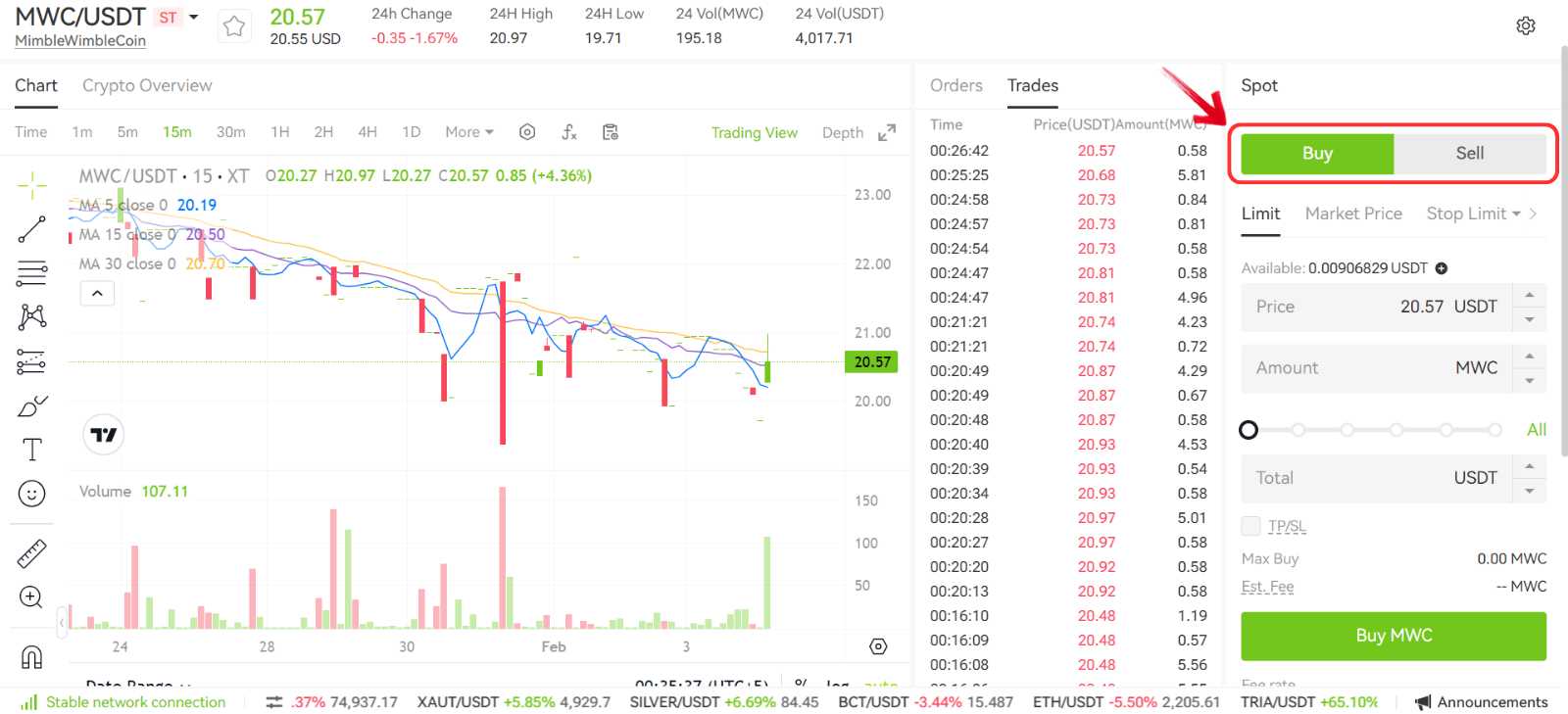 Buy MimbleWimbleCoin