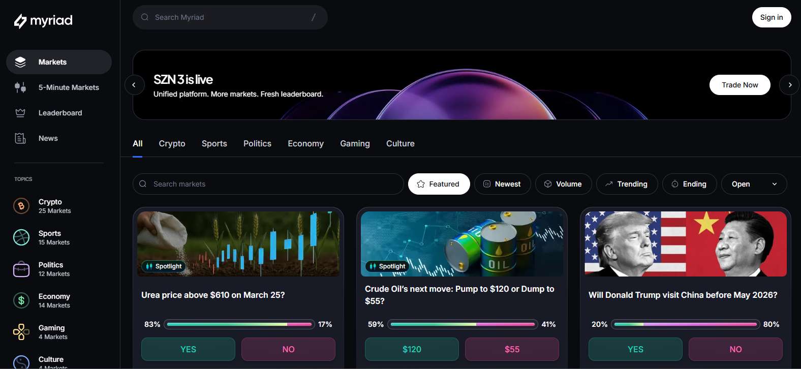 Prediction market crypto