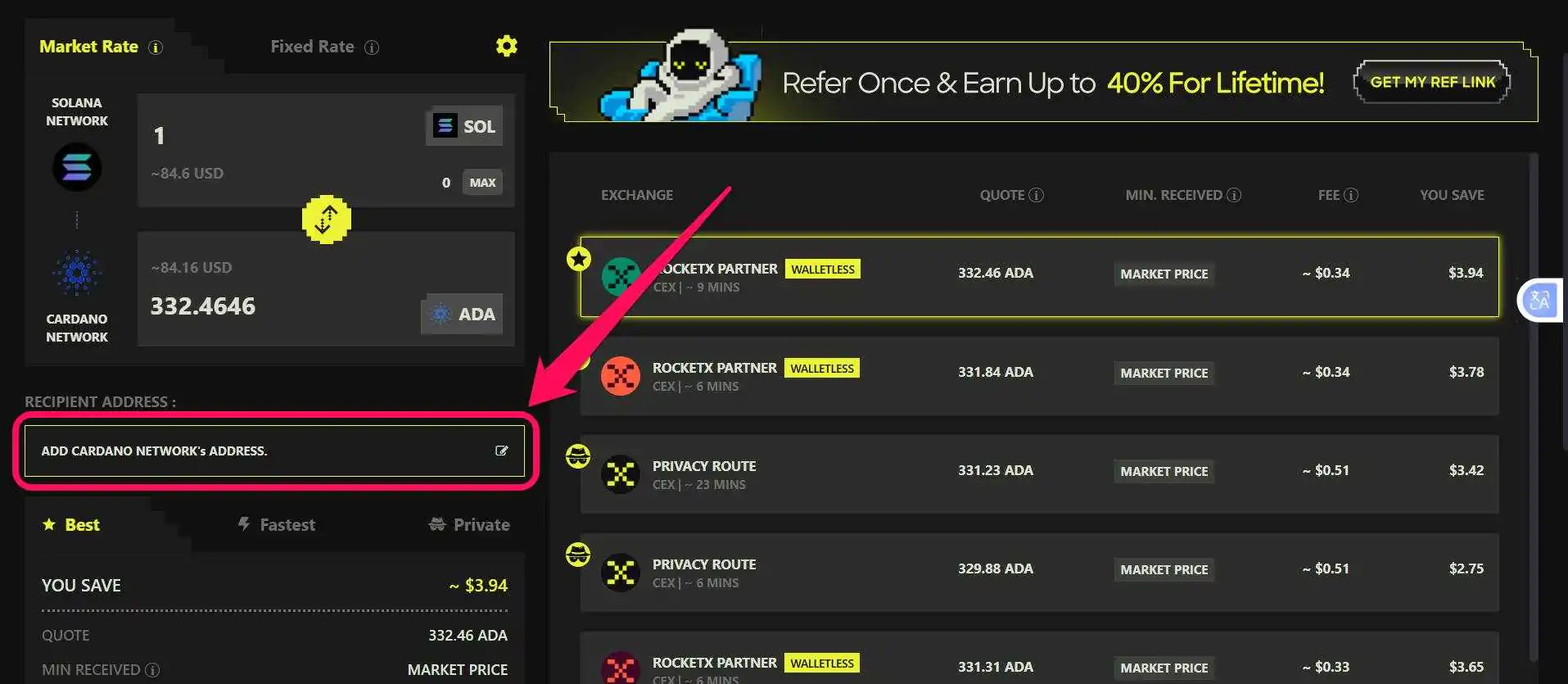 Bridge Assets From Solana to Cardano