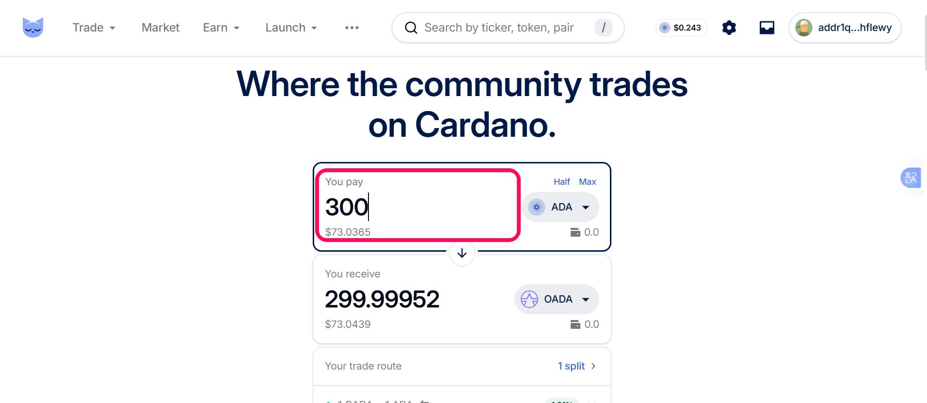 Swap Tokens on Minswap