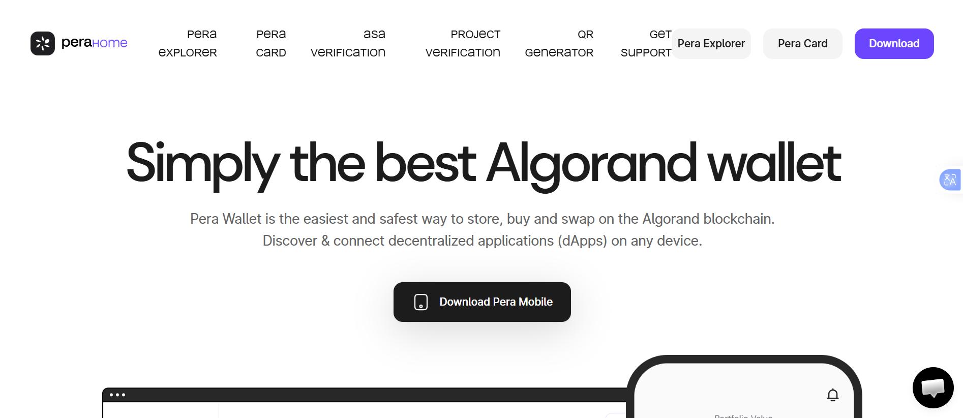 Erste Schritte mit Pera Wallet