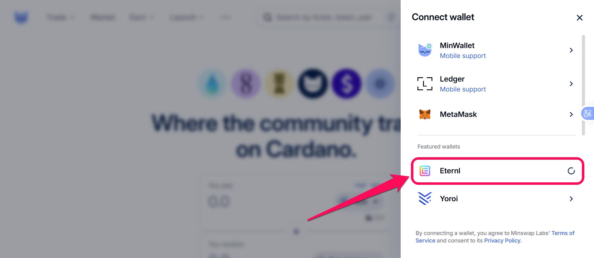 Swap Tokens on Minswap