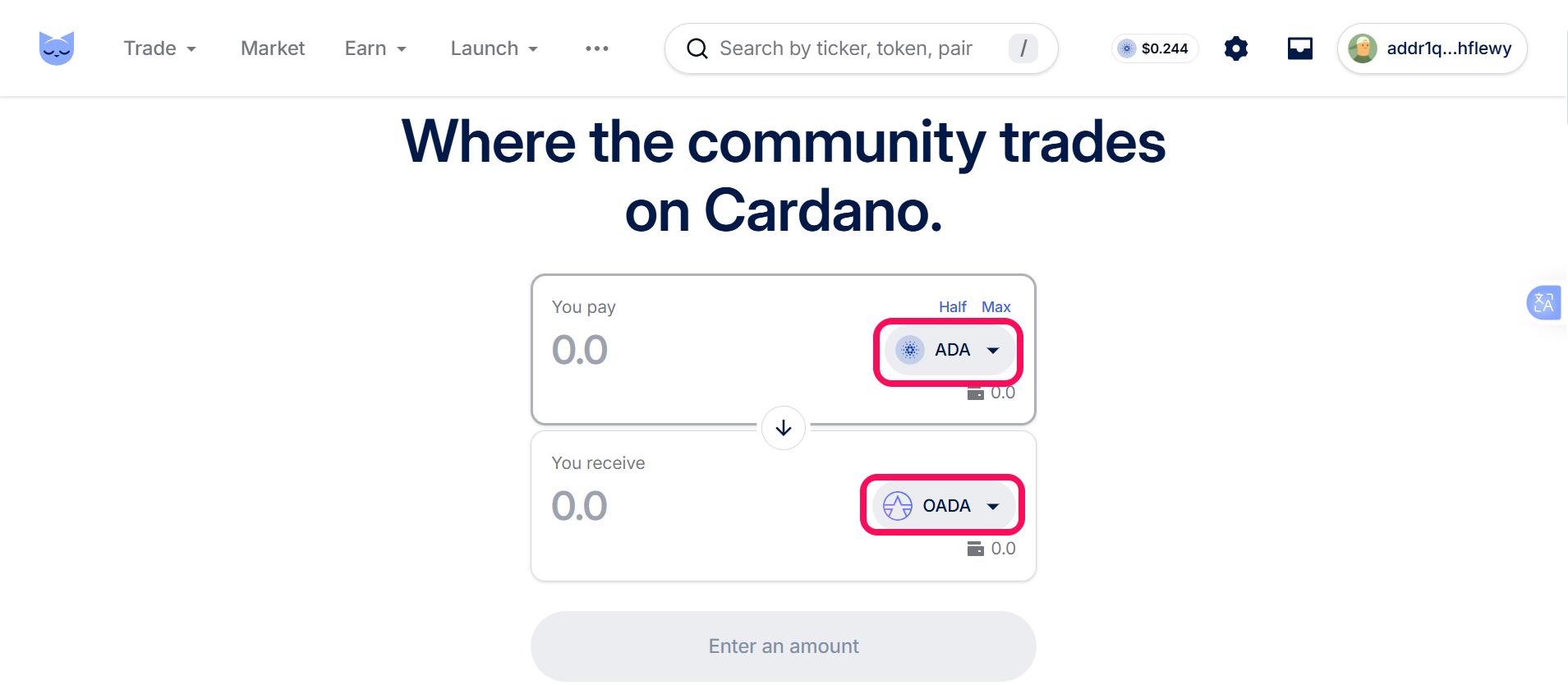 Swap Tokens on Minswap