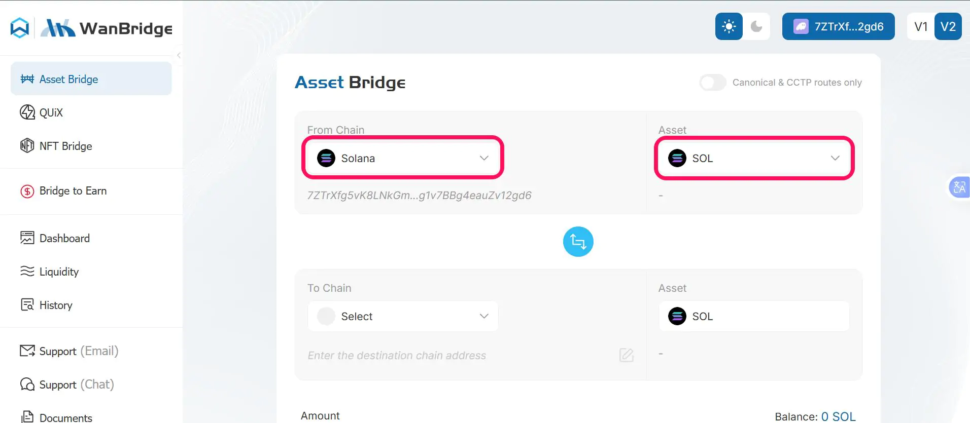 Bridge Assets From Solana to Cardano