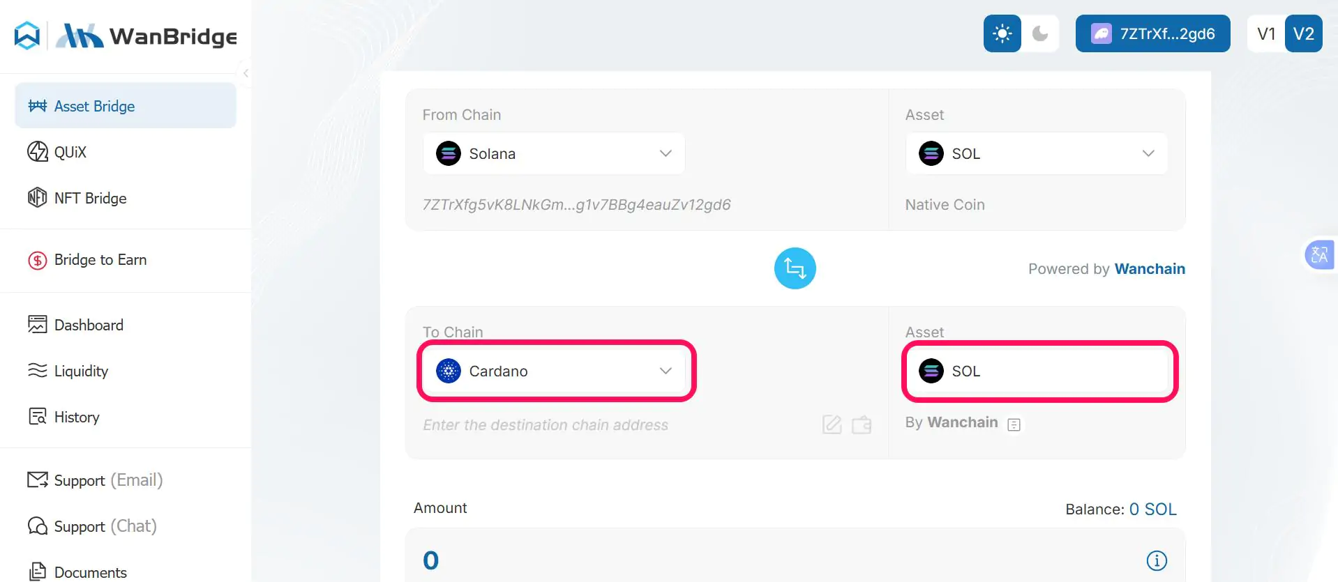 Bridge Assets From Solana to Cardano
