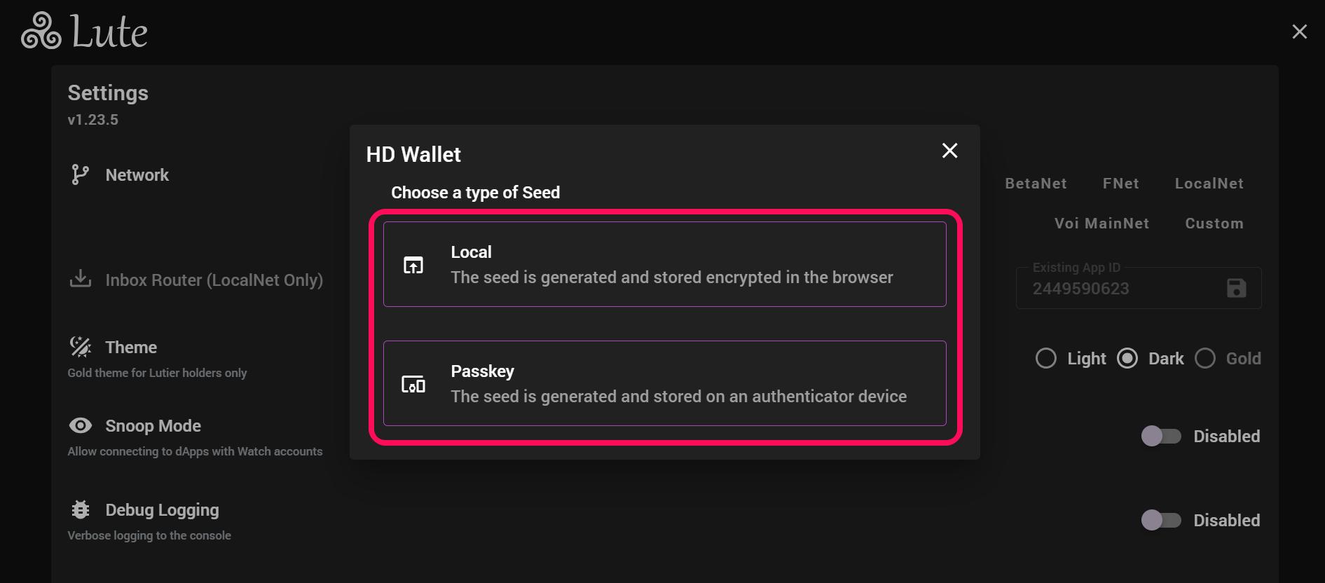 开始使用 Lute Wallet