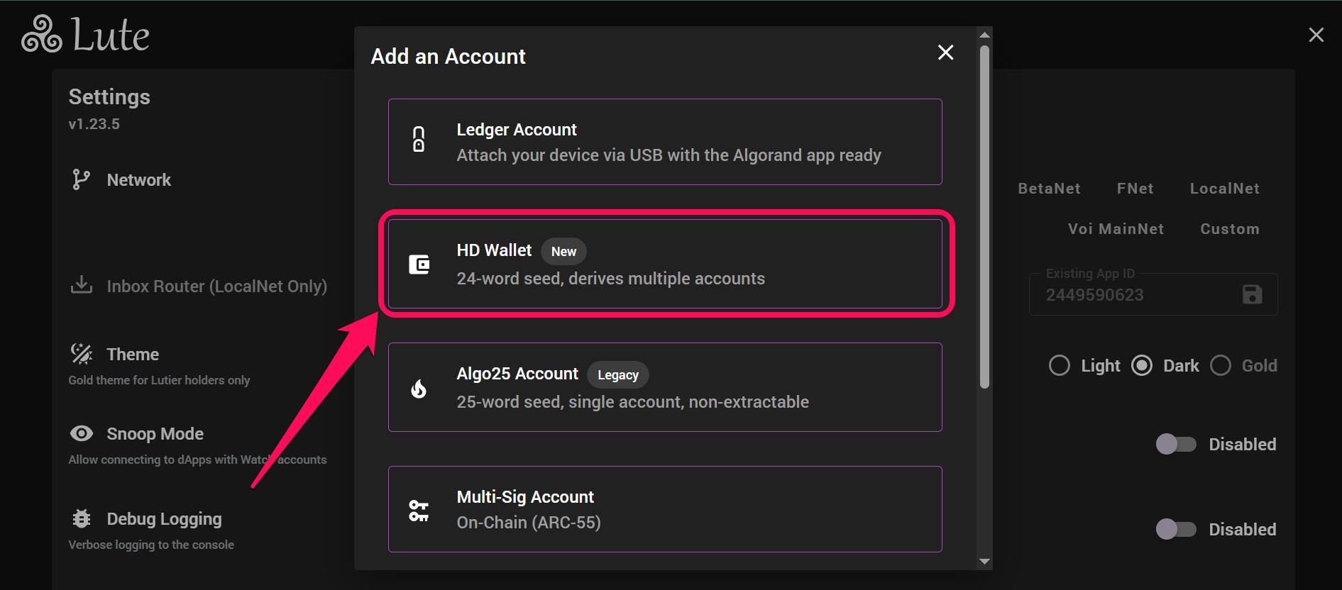 开始使用 Lute Wallet