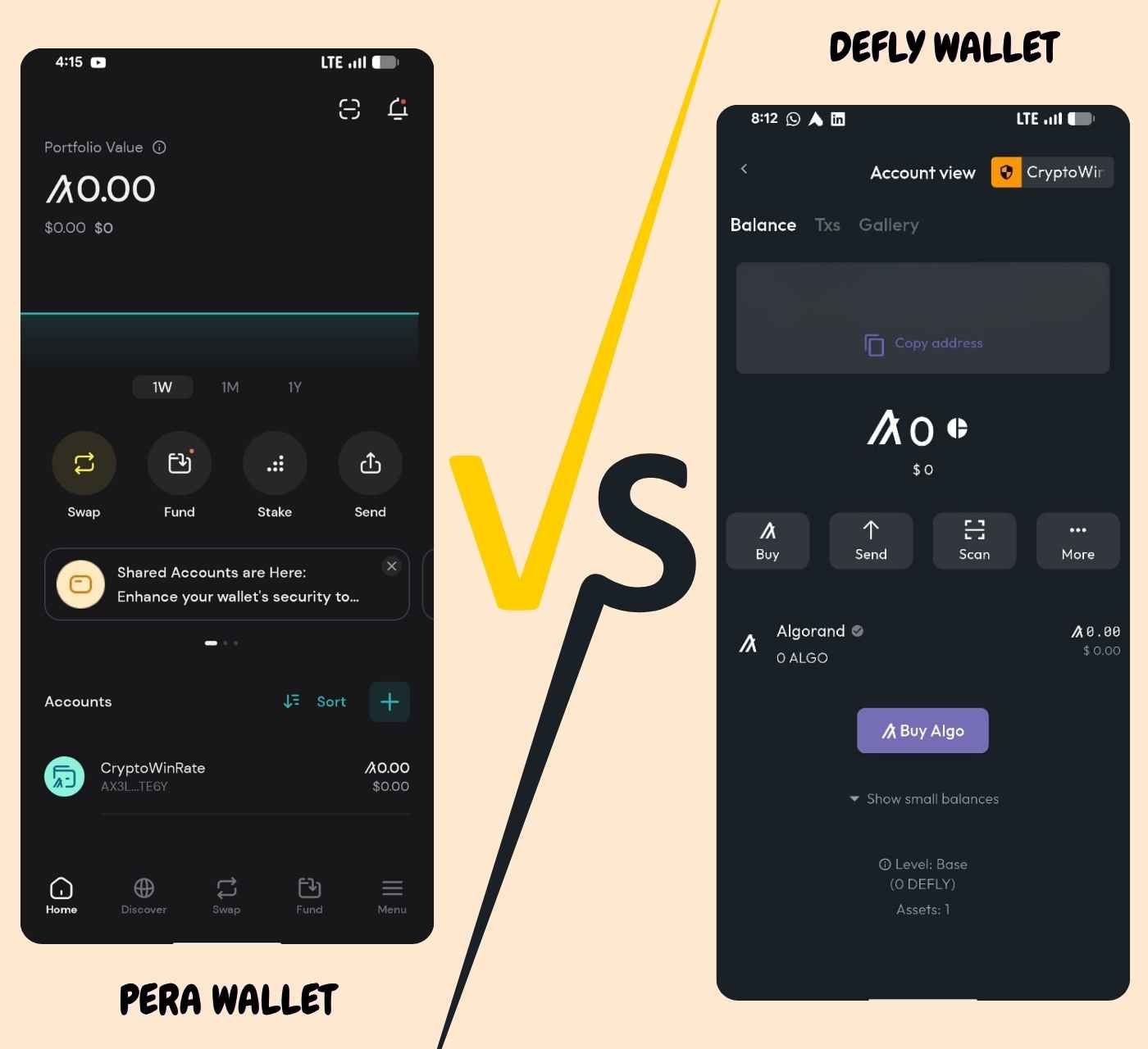 Pera钱包对比Defly钱包